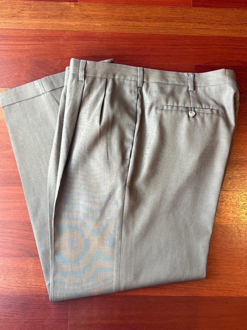 Perry Ellis Portfolio Pleated Light Brown Dress Pants